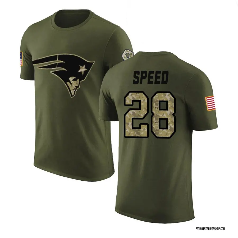 Men's Ameer Speed New England Patriots Olive Salute to Service