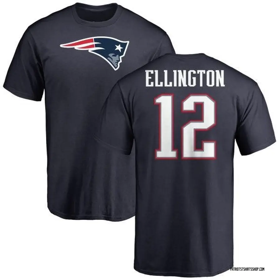 Men's Bruce Ellington New England Patriots Name & Number Logo T-Shirt ...