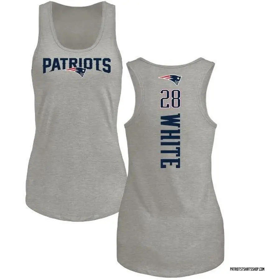 Women's James White New England Patriots Backer Tri-Blend Tank Top - Ash