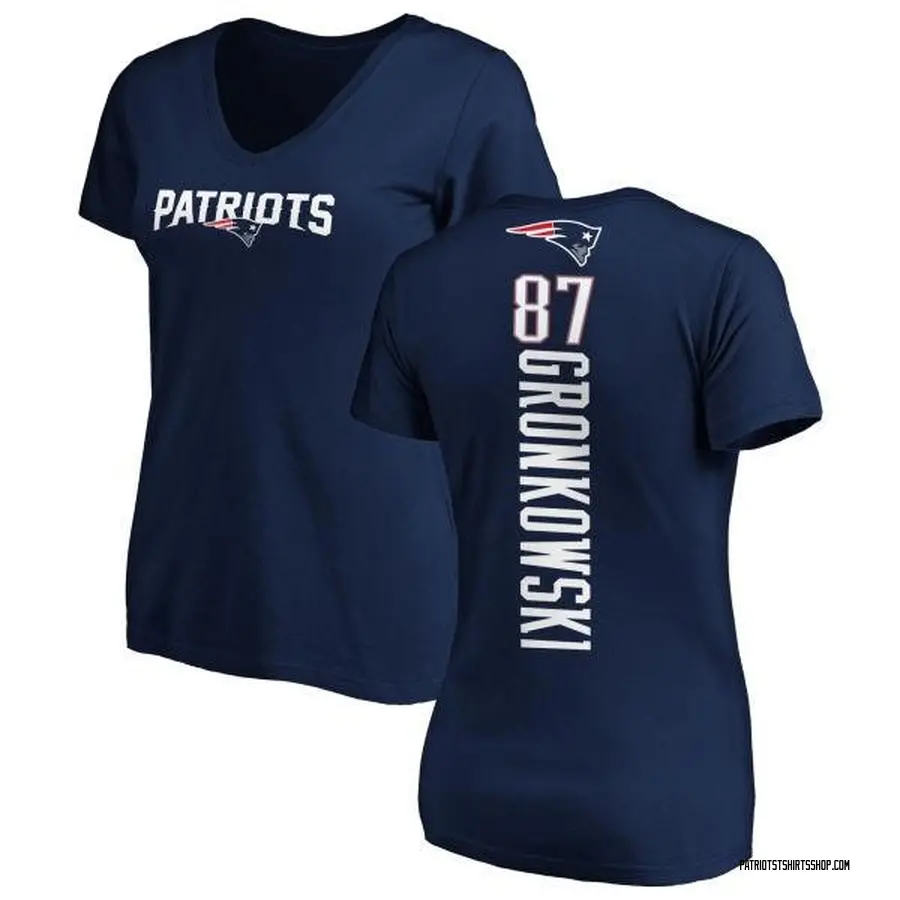 Women's Rob Gronkowski New England Patriots Backer Slim Fit T