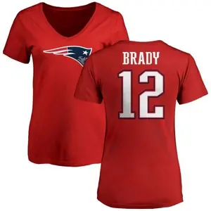 tom brady red patriots jersey