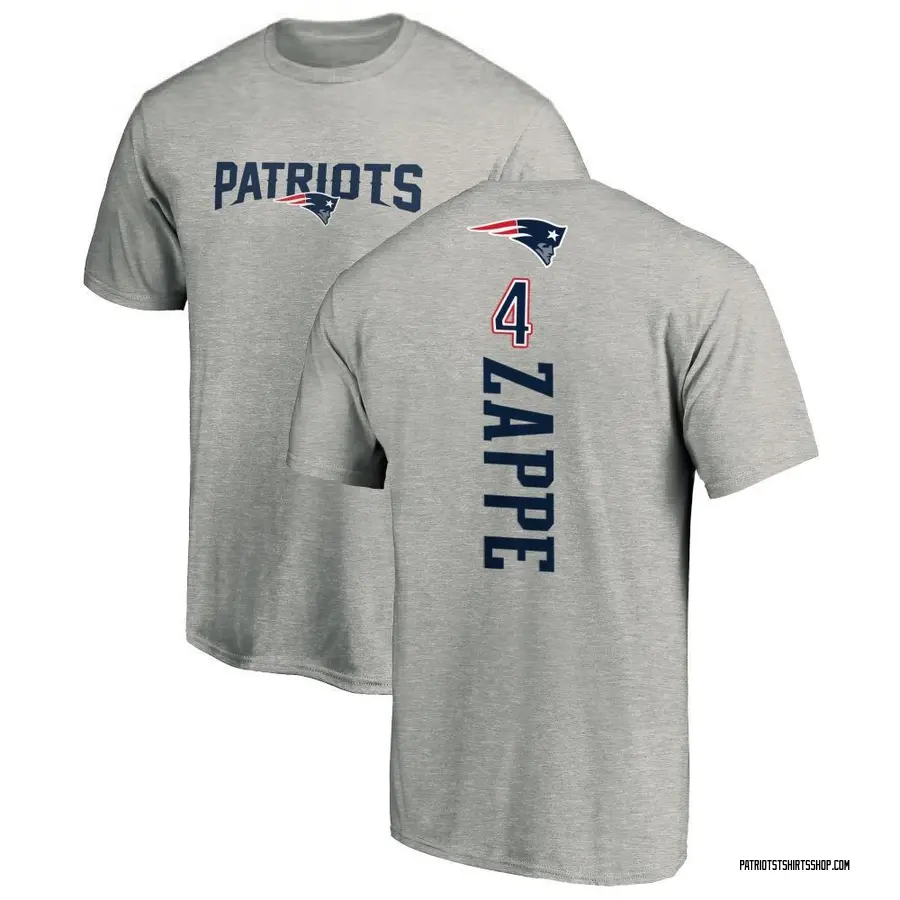 Men's Bailey Zappe New England Patriots Name & Number Logo T-Shirt - Navy