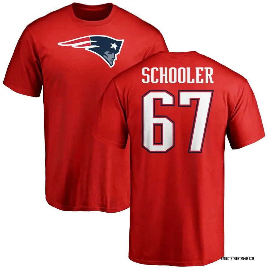 Youth Brenden Schooler New England Patriots Name & Number Logo T