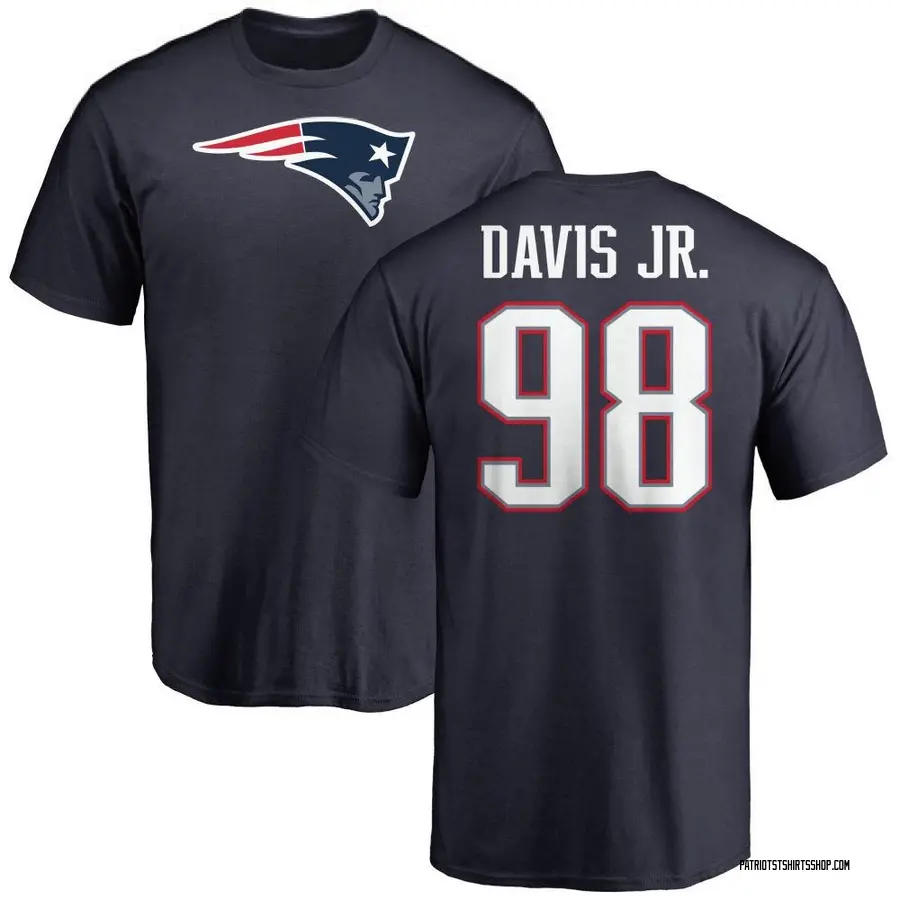 Youth Carl Davis Jr. New England Patriots Name & Number Logo T-Shirt - Navy