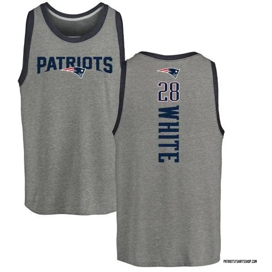 Women's James White New England Patriots Backer Tri-Blend Tank Top - Ash