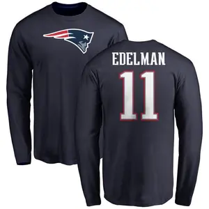 Youth Julian Edelman New England Patriots Name & Number Logo Long